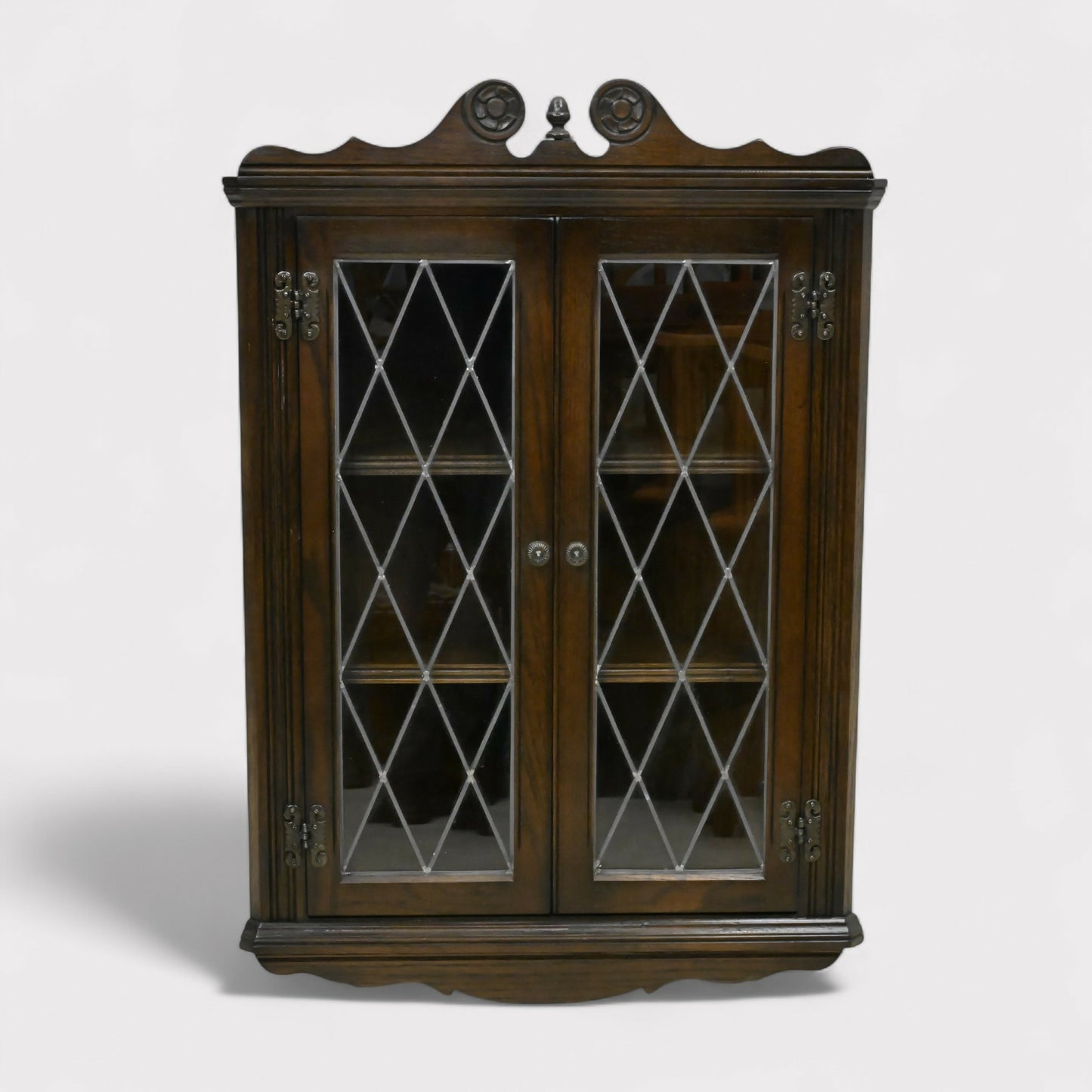 Old Charm Hanging Corner Display Cabinet Leaded Glass Model 1914 FREE Delivery. SBR10680/0907E