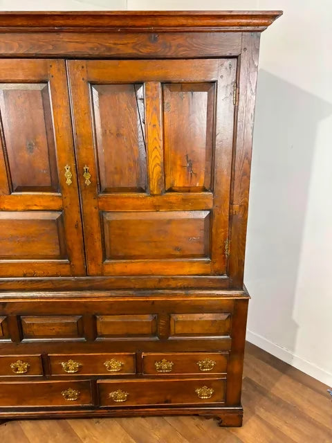 Early Georgian Oak Press Cupboard