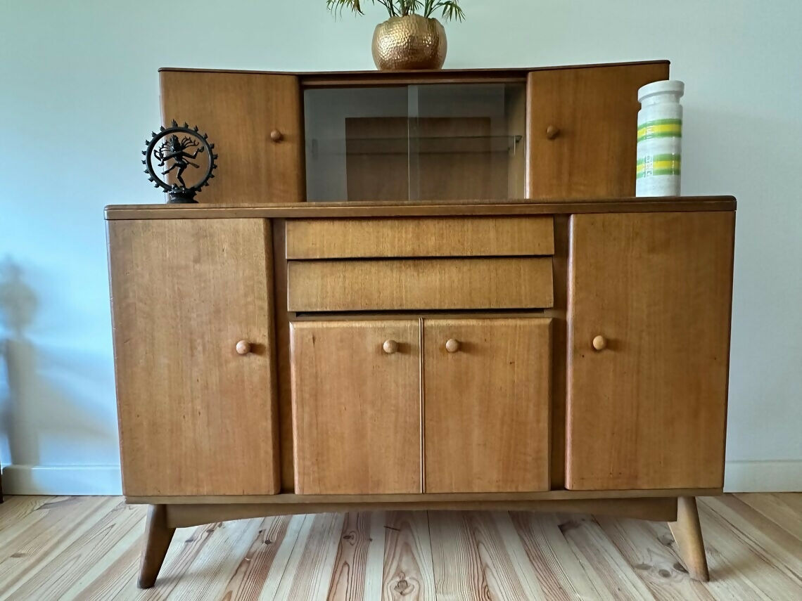 Mid Century Teak High Sideboard Nathan Vintage Highboard