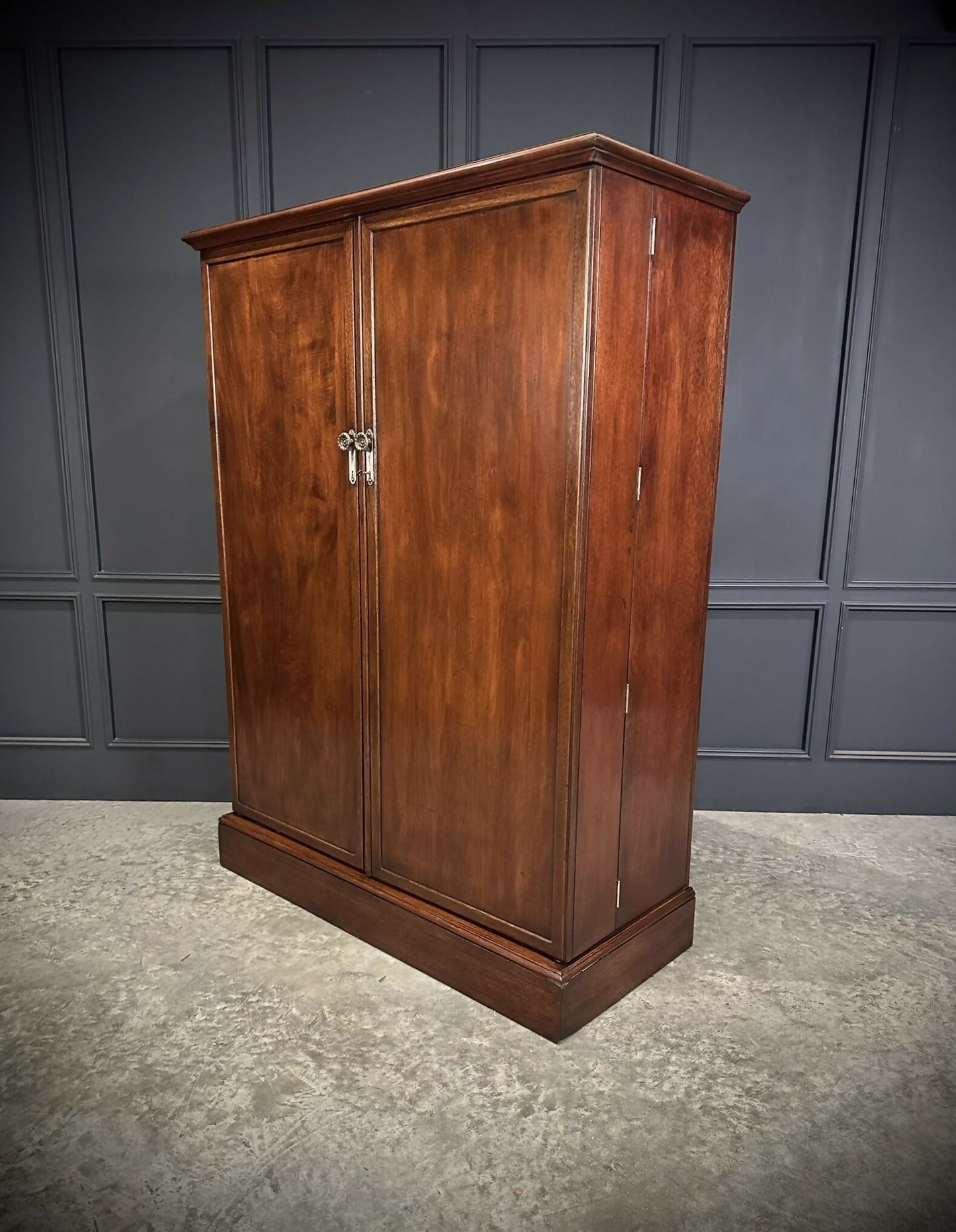 Vintage Mahogany Compactum Wardrobe, 1920s