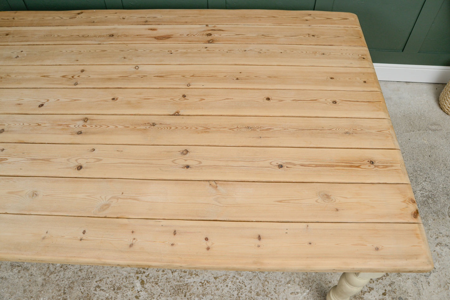 Huge Pine Plank Top Farmhouse Dining Table - 10 seater - Almost 7 FT