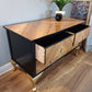 Upcycled Black and Gold Chest of Drawers