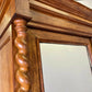 Vintage Wardrobe French Oak Two Door Mirrored Carved Armoire Cabinet LOT 6124