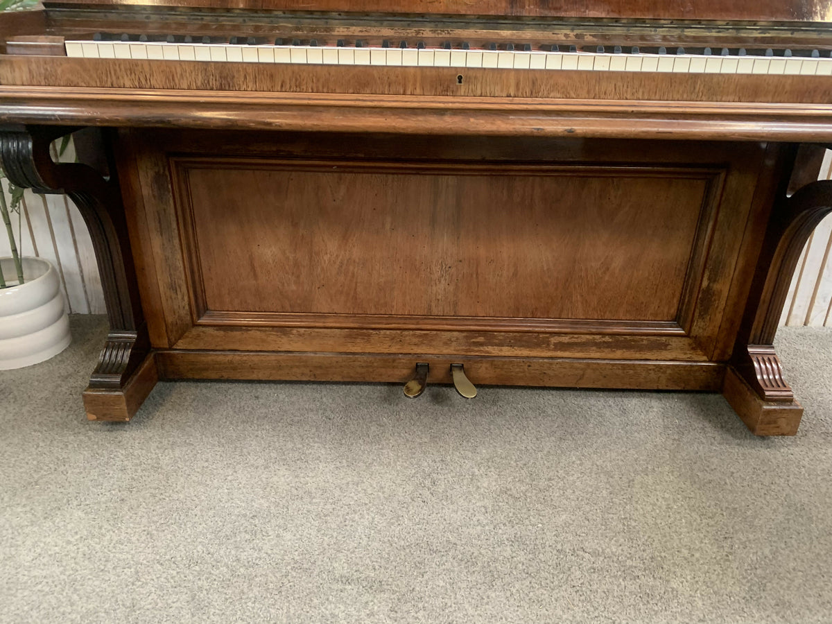 Antique/Vintage Erard Upright Piano Walnut Case Serial 84775 Chas J Fox Leeds Royal Crest