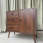Vintage Mid Century Modernist Style Compact Sideboard Cupboard Danish Design R1156