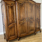 Wardrobe Vintage French Louis XVI Style Four Door Oak Carved Armoire LOT 6454
