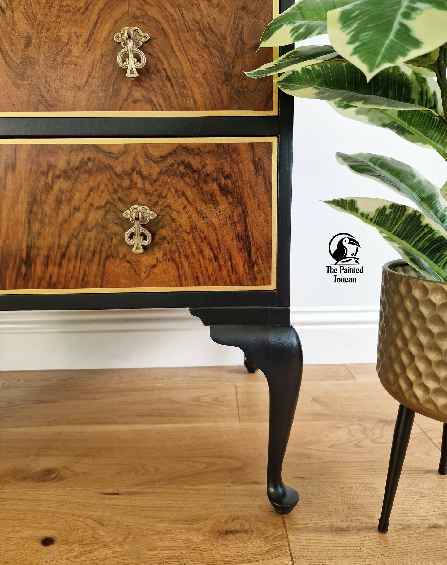 Tall Art Deco Walnut Chest of Drawers