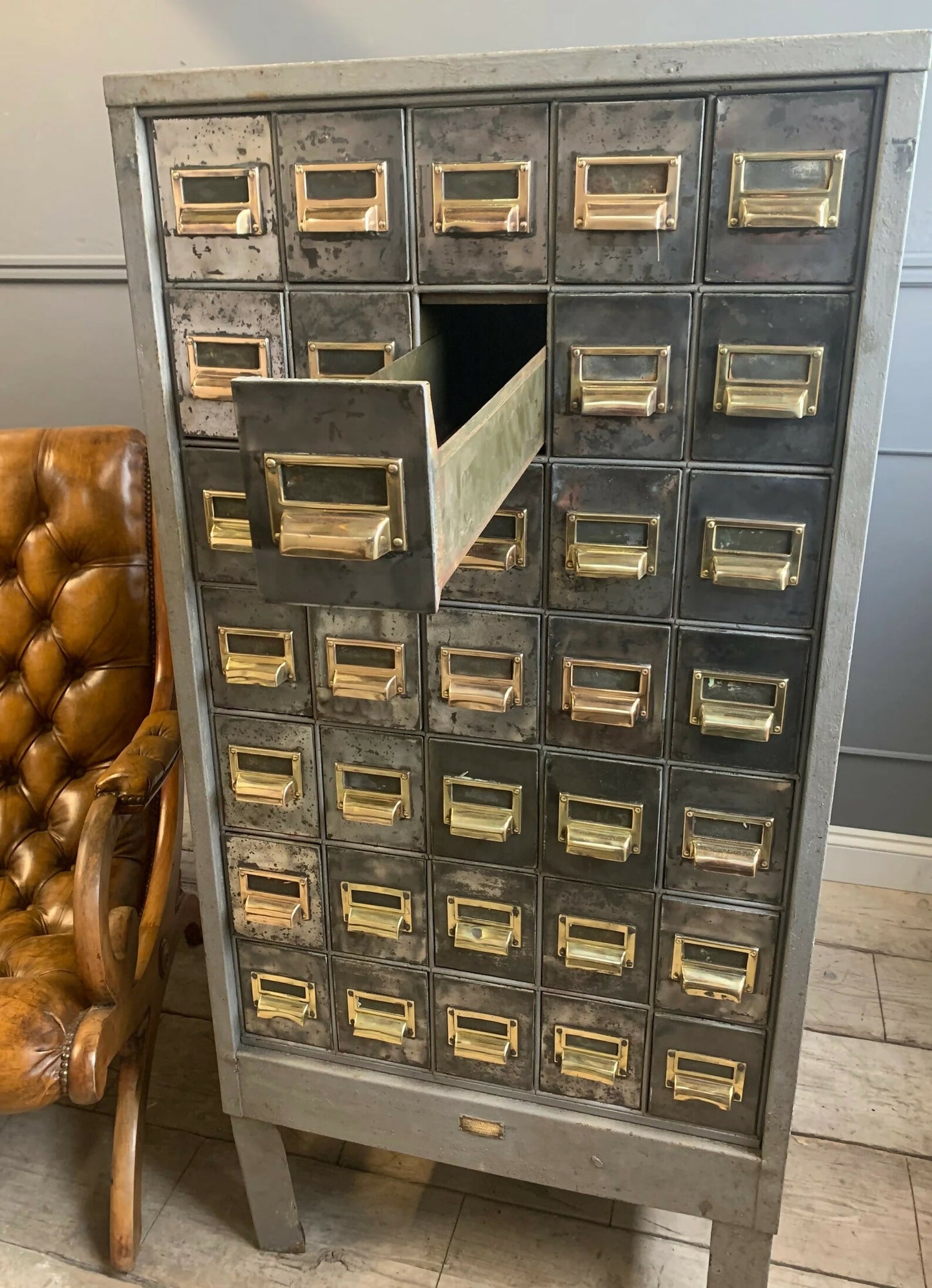 Vintage Industrial Draw Cabinet: Wine Bottle Holder Furniture