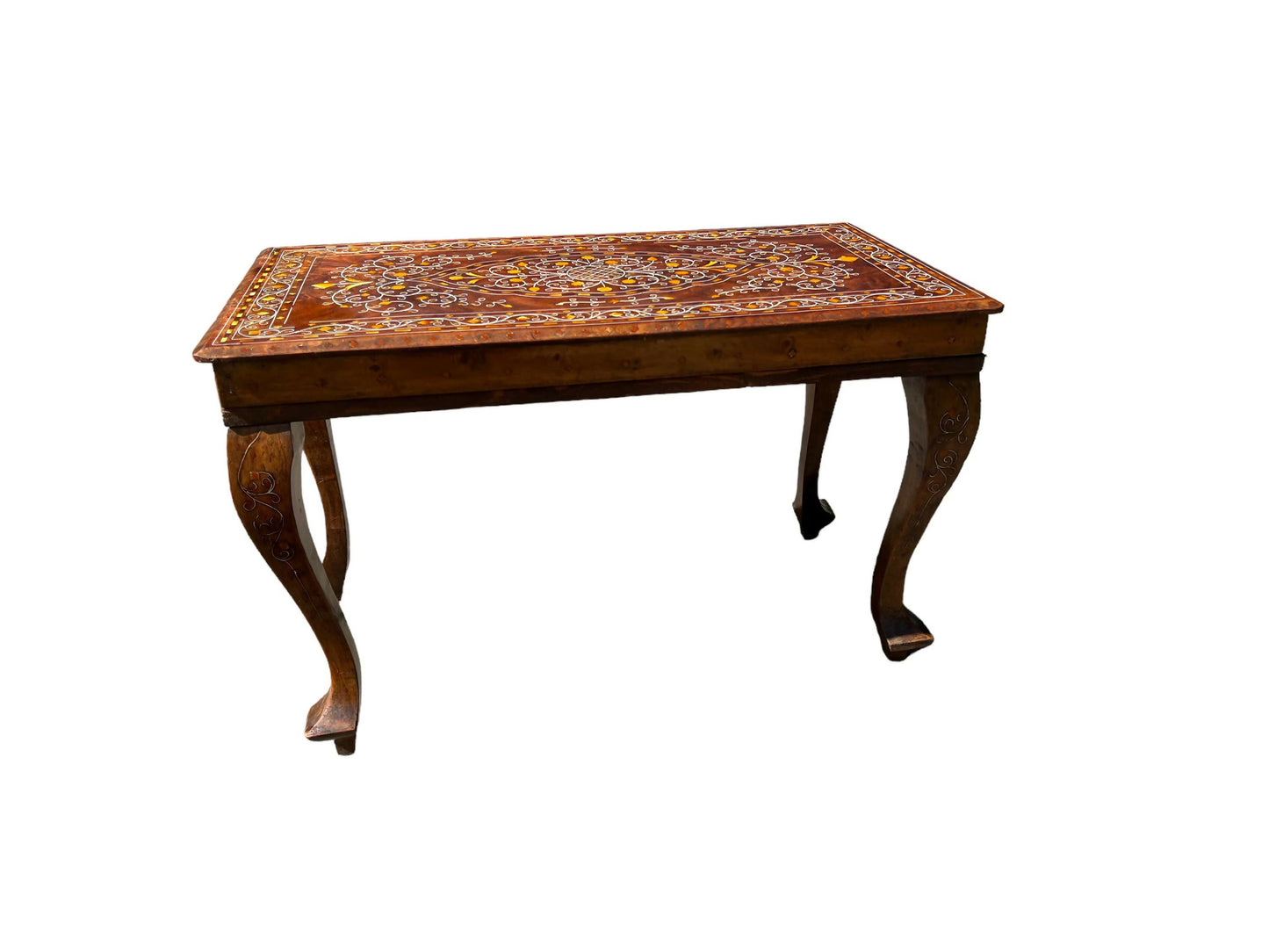 Mid century vintage inlaid Walnut coffee table