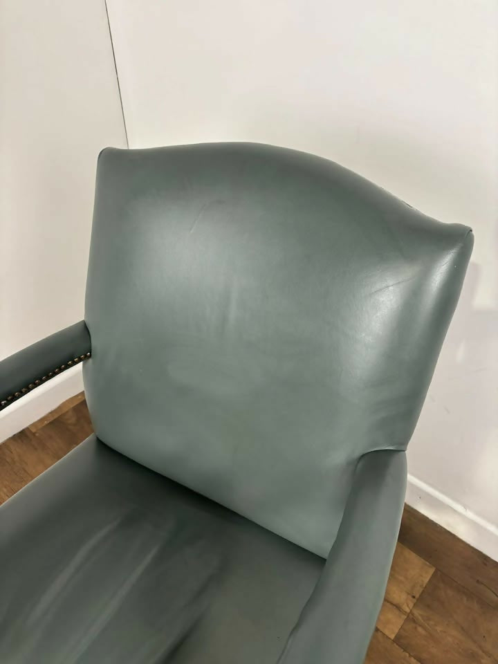 Classic Gainsborough Chair in Duck Egg Leather