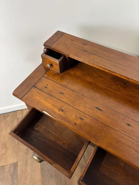 Reproduction Oriental Style Writing Table With Matching Corner Chair