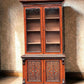 A Large Impressive Victorian Figured Mahogany Bookcase