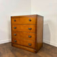 Vintage Oak Veneer Chest of Drawers