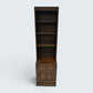 Ercol Narrow Mural Bookcase 3 Shelves Cupboard & Drawer Dark FREE UK Delivery*