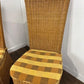 Pair Of Contemporary Wicker Back High Back Dining Chairs
