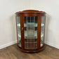 Vintage Mahogany Bow Fronted Display Cabinet with Leaded Glass