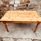 Rustic Pine Farmhouse Dining Table • Turned Legs • Seats 6 • Country Cottage Kitchen Table • Solid Wood Farmhouse Table • Restored Vintage