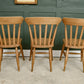 6 Rustic Farmhouse Dining Chairs - Beech - Etak Riahc