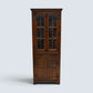 Old Charm Corner Display Cabinet with Leaded Glass Tudor Brown FREE UK Delivery*