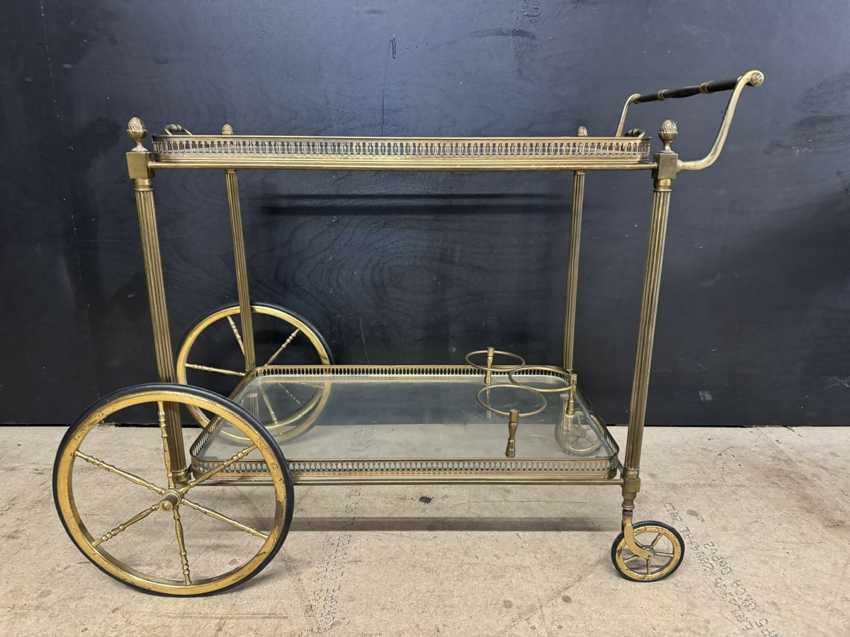 French Brass Cocktail Trolley