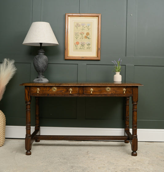 Solid Oak Console Table with Drawers - Bylaw Furniture