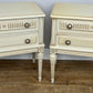 Pair of Bedside Tables Vintage French Shabby Chic Nightstands Cabinets LOT 6228