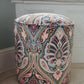Footstool Circular Drum Style Newly Reuphstered in 'Antigua' Velvet.