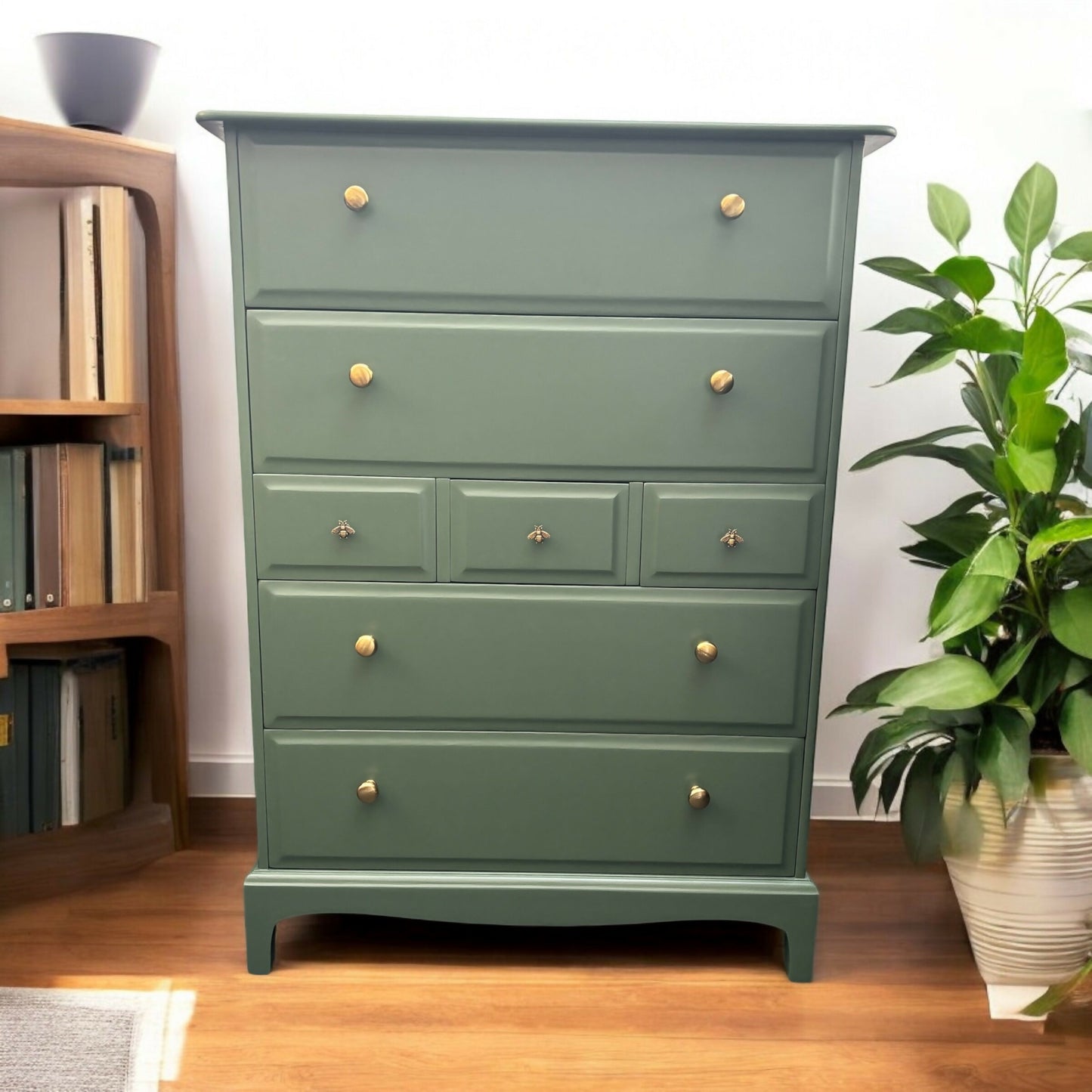 Stag Minstrel Tallboy and pair of matching 4 drawer bedsides set ‘Foxtrot’