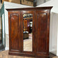 Victorian Mahogany Triple Wardrobe / Compactum