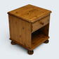 Pine Bedside Cabinet Knotted Pine Drawer Bun Feet Ducal Style FREE UK Delivery