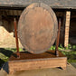 Antique Georgian Large Mahogany Tilting Oval Vanity Dressing Table Mirror