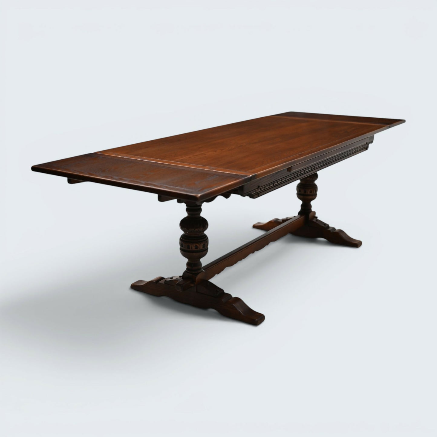 Old Charm Dining Table Can Seat 12 Extending Tudor Brown #1727 FREE UK Delivery