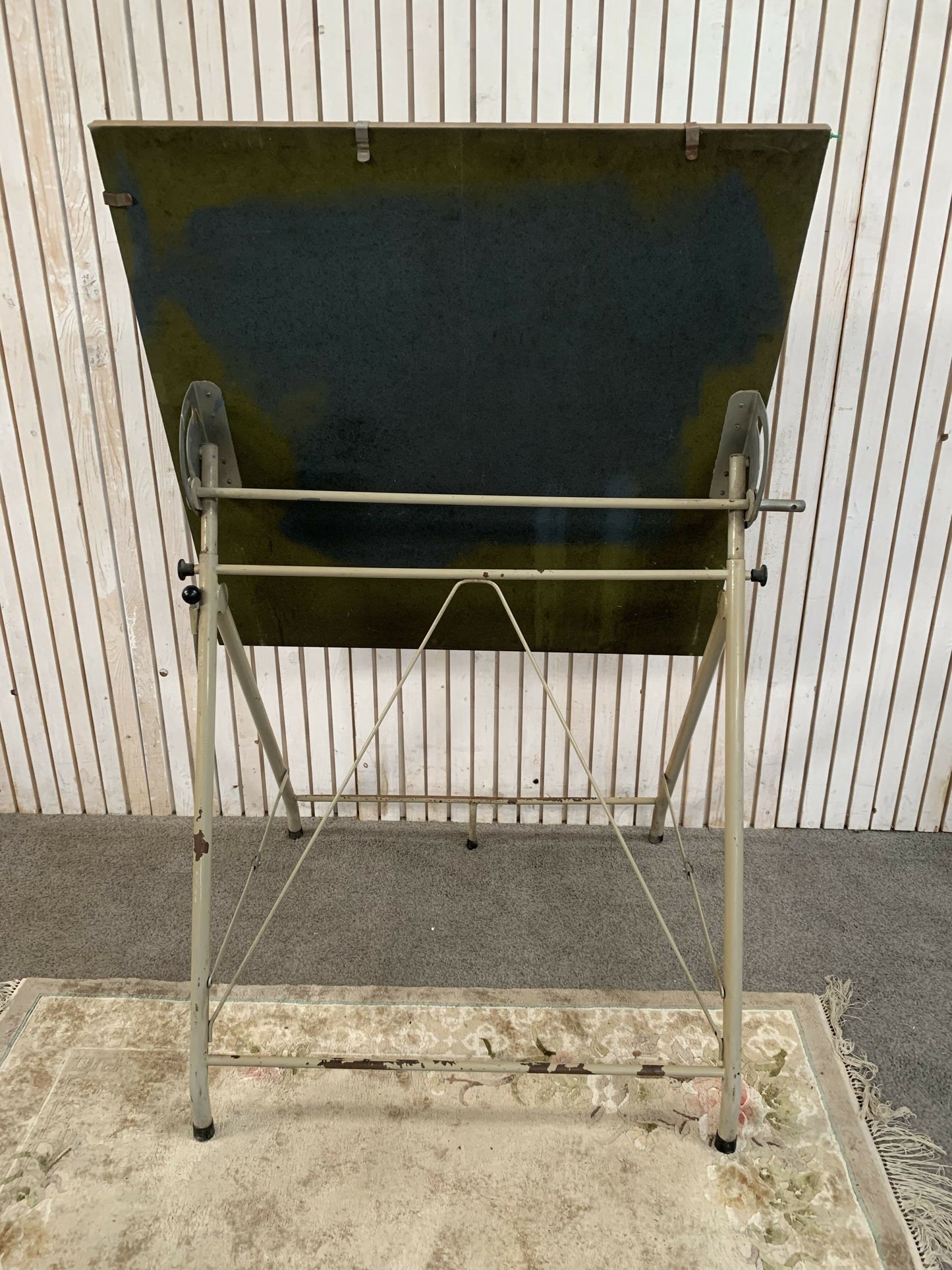 Vintage Architects Drawing Draughtsman Board Industrial Metal Table