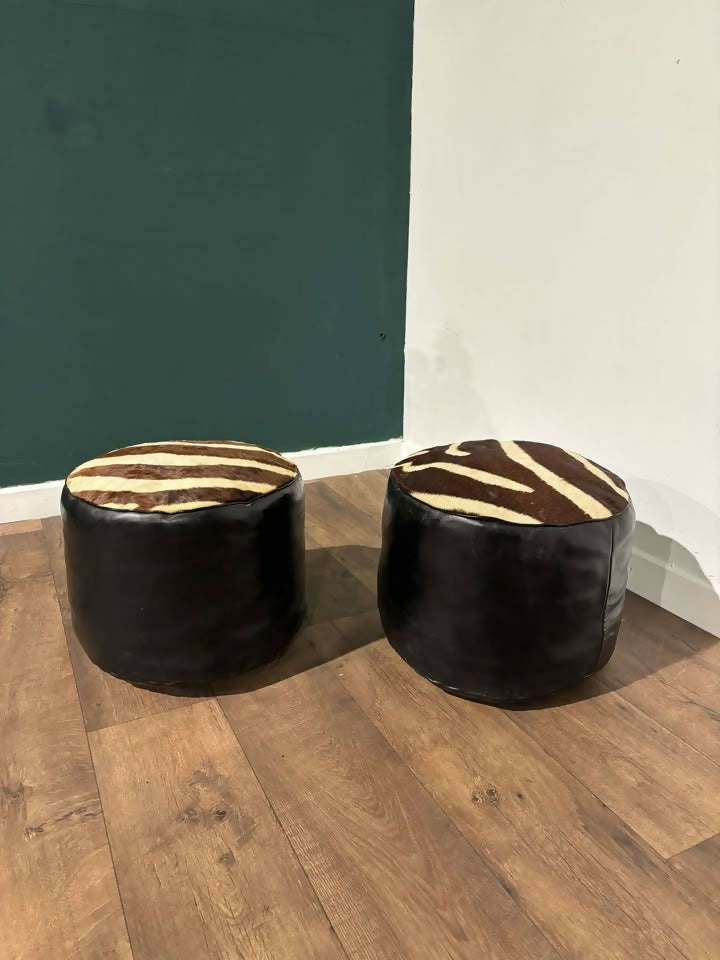 Pair of Vintage Pouffes6