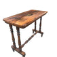 Antique Walnut and Oak 19th C stretcher side table