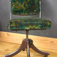 Refurbished Vintage 1950s Tansad Industrial Swivel Chair in Blackpop Velvet