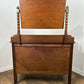 Vintage Oak Dressing Table with Mirror – 3 Drawer Vanity on Castors