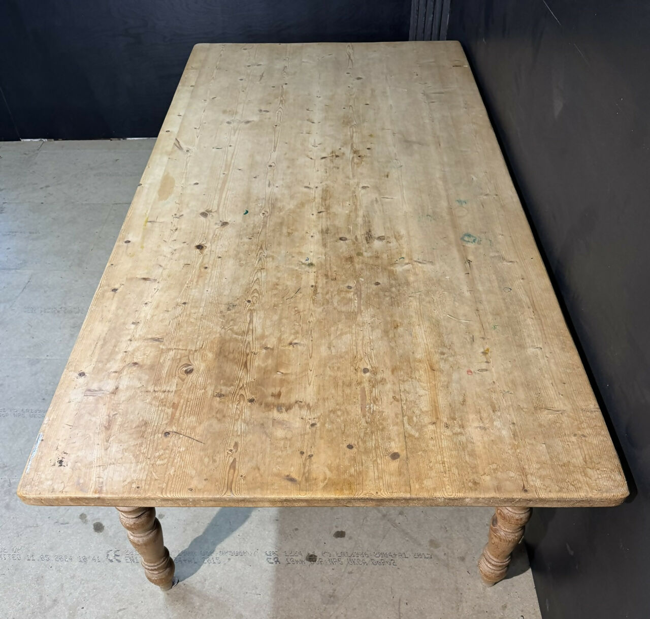 Large and Deep Pine Farmhouse Dining Table