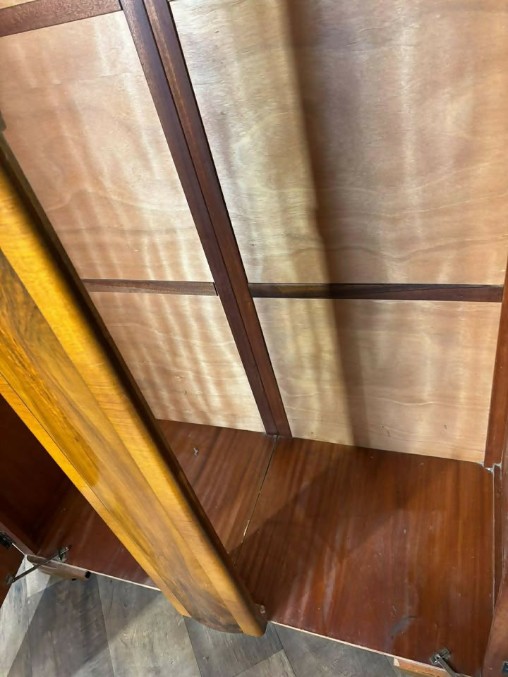 Art Deco Walnut Figured Ladies Wardrobe