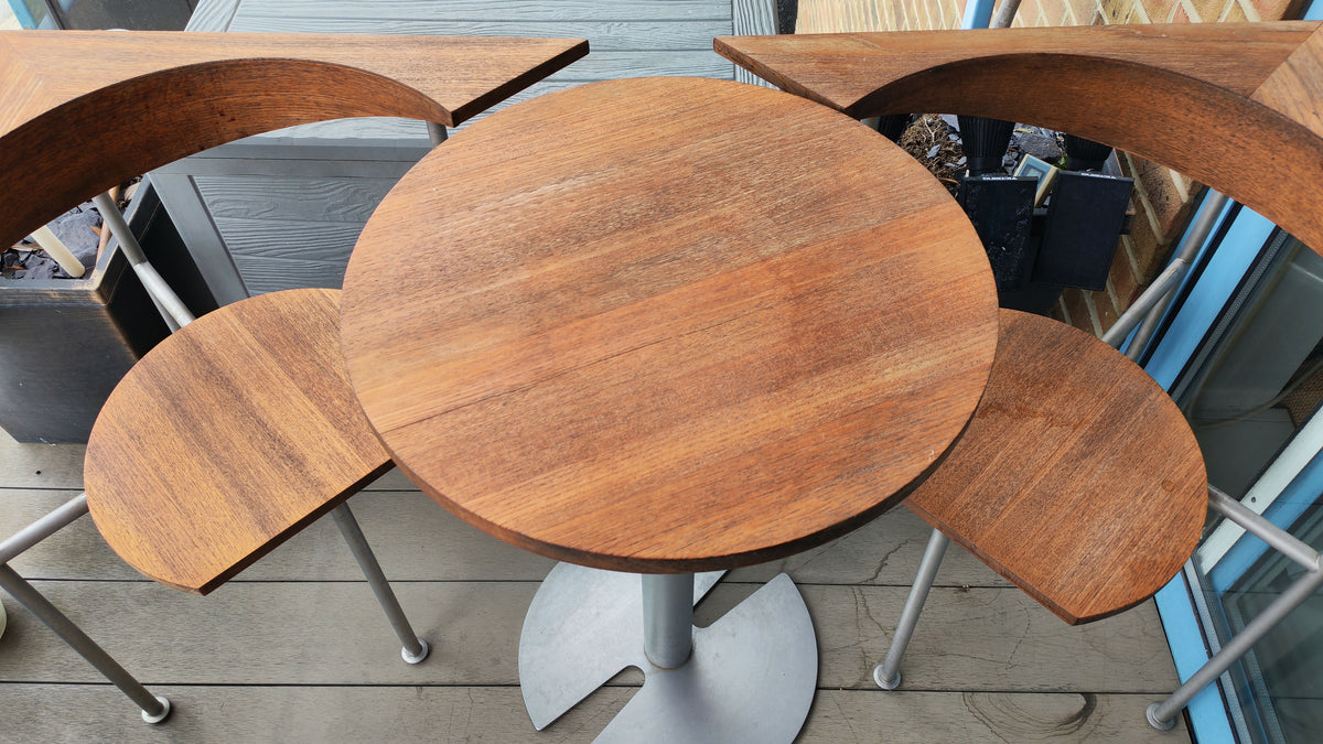 Lister Lutyens patio teak table chairs set