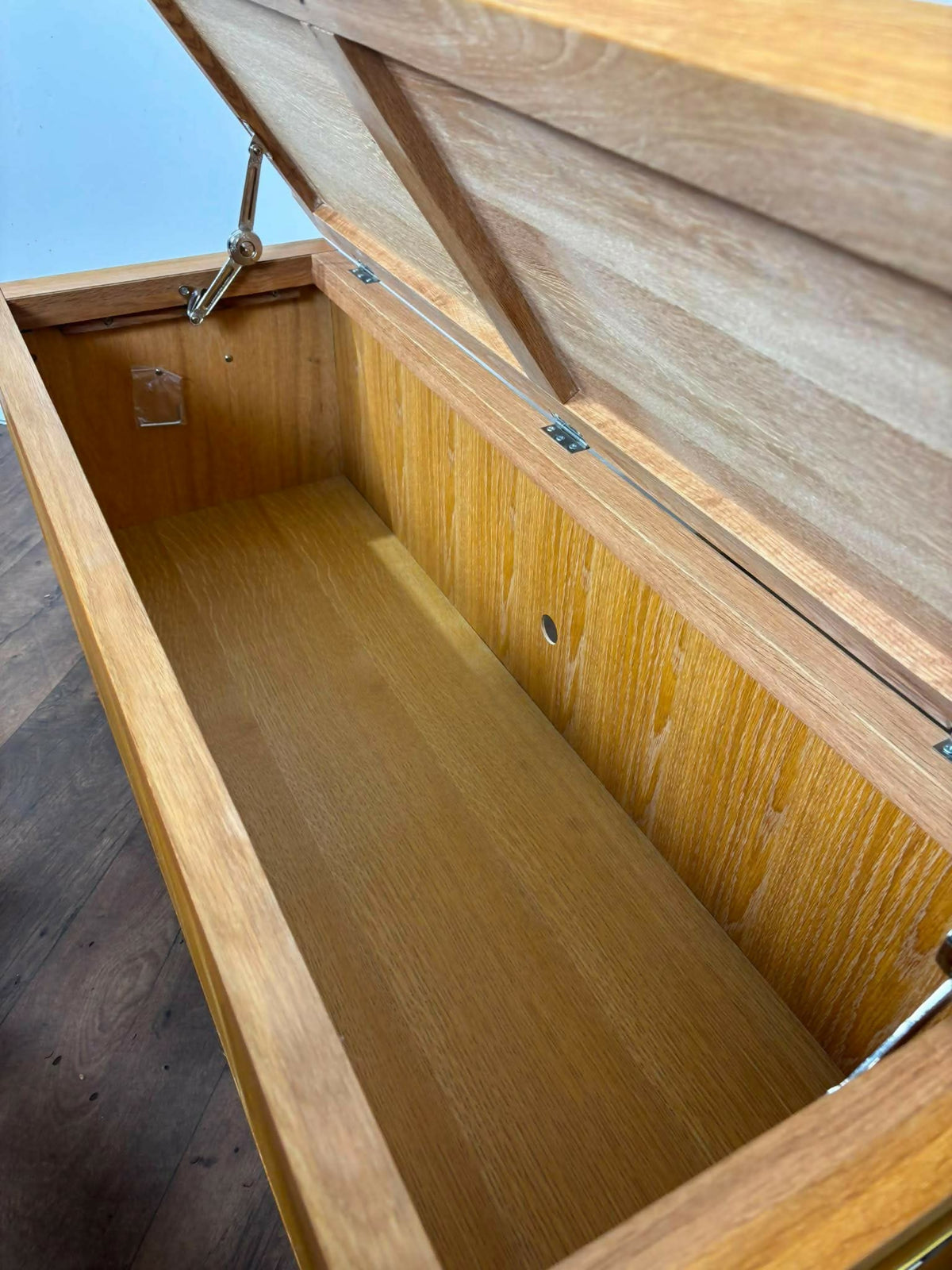 Modern Oak Blanket Box