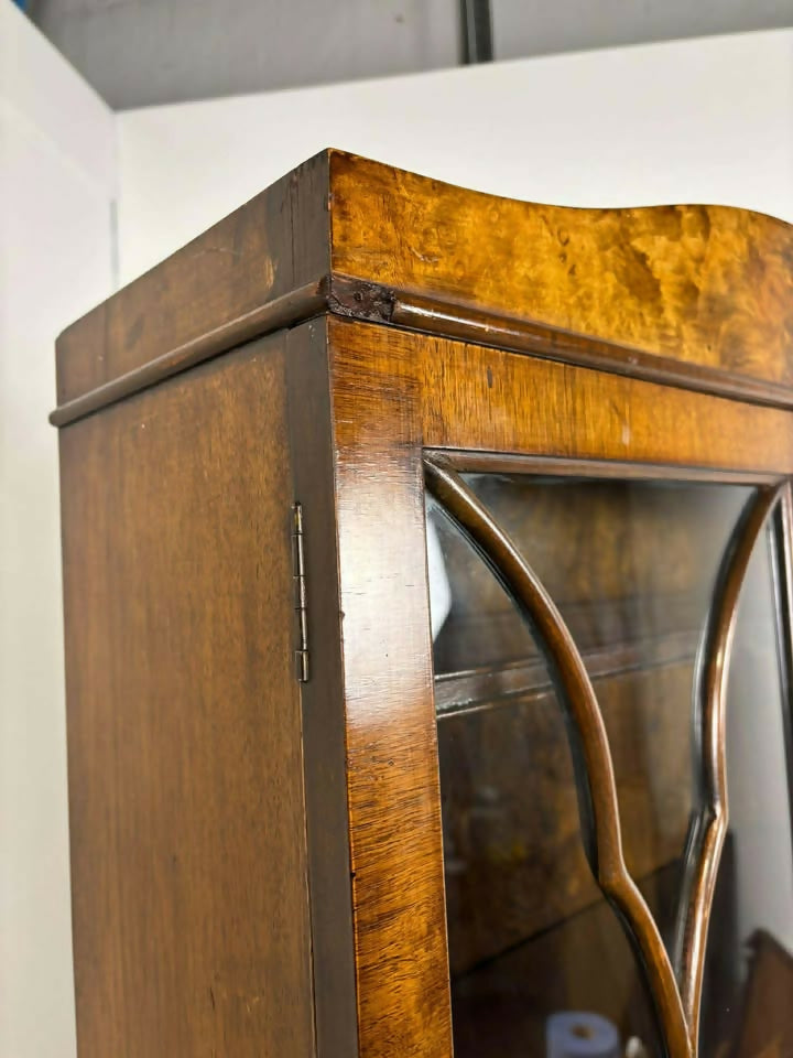 Queen Anne Style Walnut Bureau Bookcase