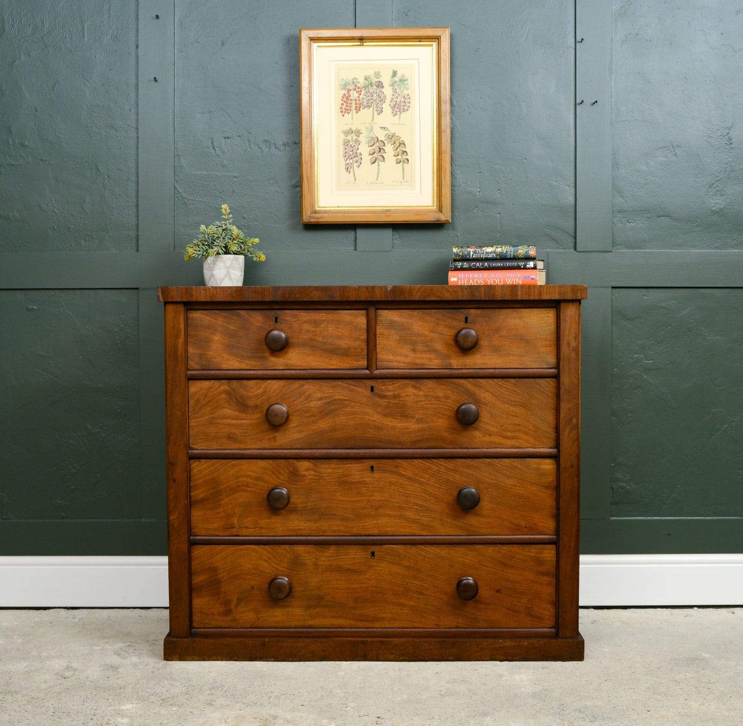 Victorian Mahogany Chest of Drawers - 2 Over 3
