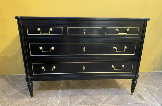 French Louis XVI Ebonised Commode