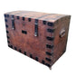 19th Century Oak & Metal Banded Silver Chest