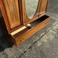 Antique Edwardian Mahogany Inlaid Mirrored Wardrobe With Drawer