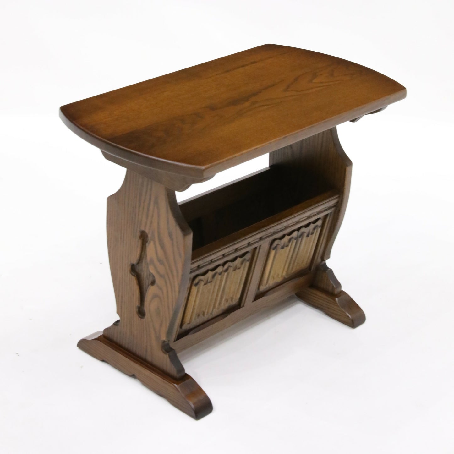 Old Charm Magazine Rack With Coffee Table Top In Light Oak FREE* UK Delivery. SBR9407/2607D