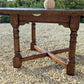 Heavy Pippy Oak Extending Table - Batheaston Furniture- Seats 10-12 - Oval