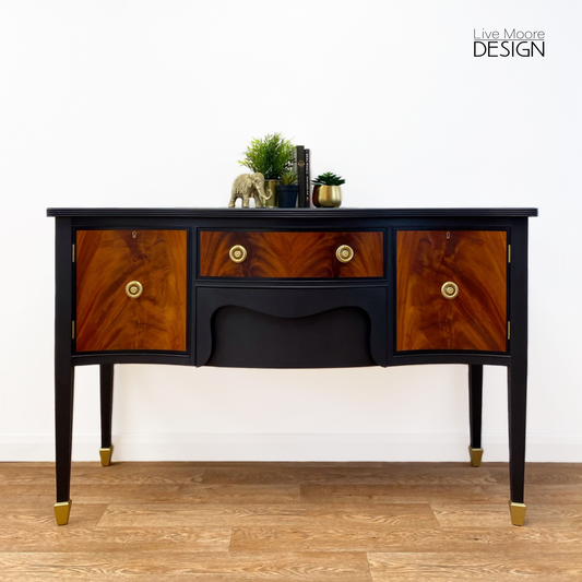 Vintage Serpentine Sideboard