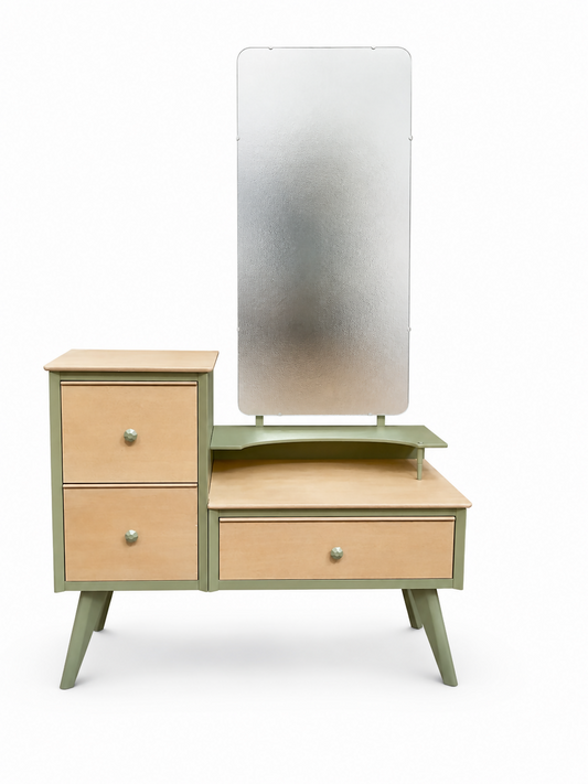 Mid Century 1960’s Hall Table With Mirror Dressing Vanity